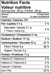 Organic Kamut vegetable rotini nutritional information